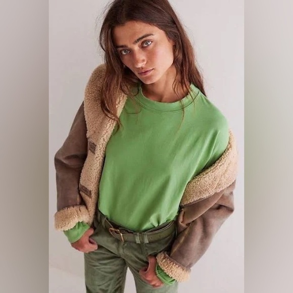 Free People Heater Tee, Green, Size S - Picture 2 of 13